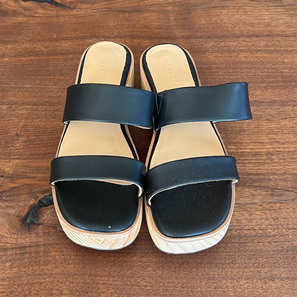Like New- Nisolo Ellie All-Day Clog, black 7.5